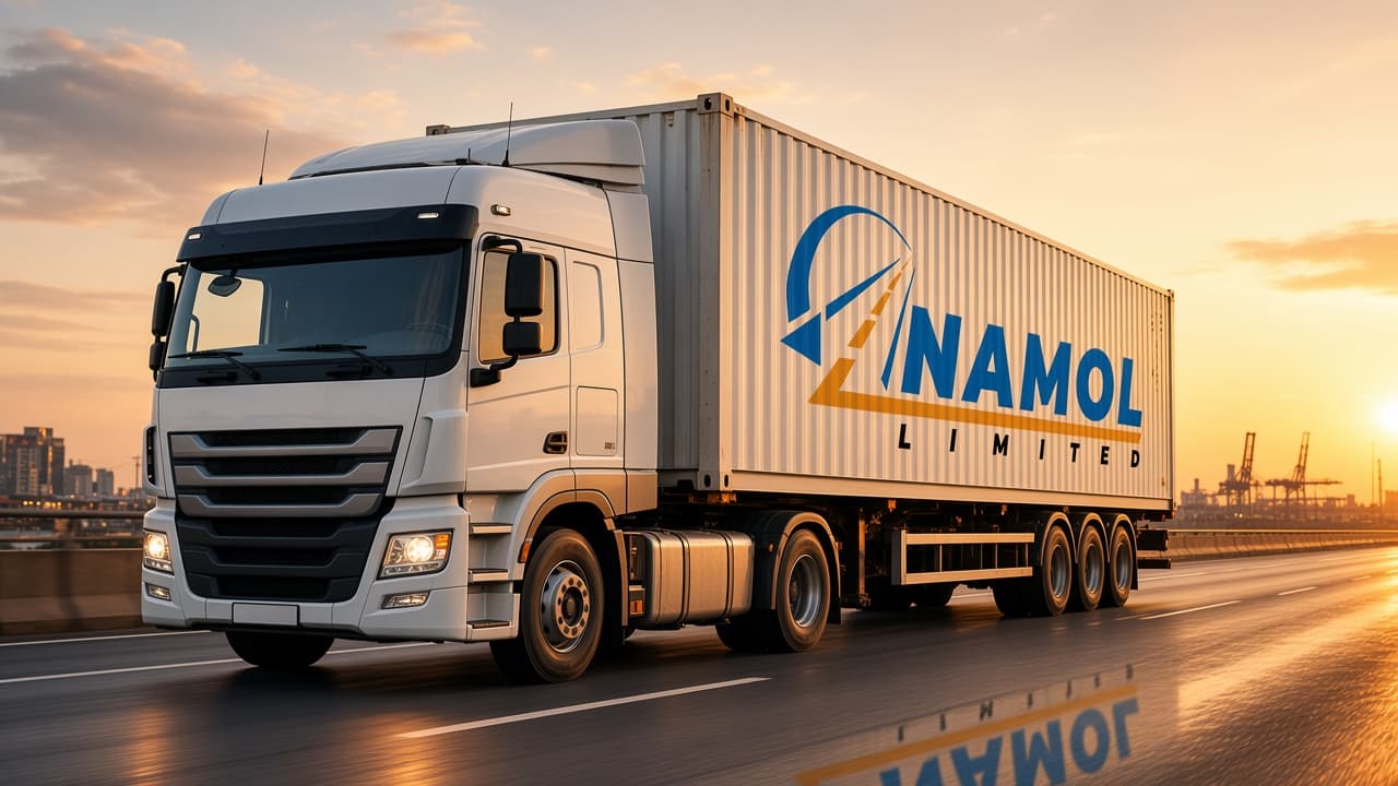 NAMOL LIMITED container on the highway